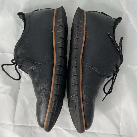 HUSH PUPPIES Mens Colby Black Pebble Grain Oxford Shoes Lace Up Classic Size 8 - Picture 5 of 12